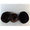 Image 2 : (3) Hats- Velour, Faux Fur, Middle One is Real Fur