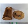Image 1 : Woven Basket & Hat