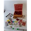 Image 1 : Sewing Supplies in Sewing Basket