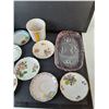 Image 2 : Teacups, Plates, Vase 11", Misc. Some Bone China