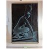 Image 1 : * 24 1/2" X 37" Framed Velvet Painting-Cannot Ship