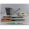 Image 1 : Large TV Remote, Lug Wrench, 26" & 24" TricoFlex Wipers, Empty Habana Cigar Box - PICK UP