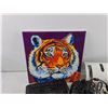 Image 2 : Lion Bead Wall Art 12" x 12", Timex Alarm Clock, Scotch Paper Shredder, Gaming Joystick, Cords