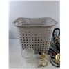 Image 2 : Power Bar, Laundry Hamper, Wall Light Fixture, Various Cords - As Is, Cannot Ship