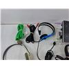 Image 2 : Headphones, Speakers, Various Cords, Knife Sharpener, Misc - As Is