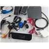 Image 4 : Headphones, Speakers, Various Cords, Knife Sharpener, Misc - As Is