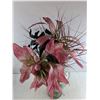 Image 2 : *Large Glass Vase 18", Artificial Flowers, Cannot Ship