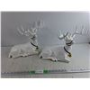 Image 1 : (2) Plastic Christmas Deer Decorations - PICK UP
