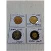 Image 2 : (4) Collectable Canadian $1 and $2 Coins