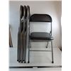 Image 1 : * Set of 4 Adult Size Foldable Chairs (Grey Frames with Black Padding) - Pickup Only