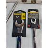 Image 2 : Assorted Lot - Wrenches, Sockets, Drill Bits, Safety Triangle, Hand Rakes, Misc.
