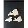 Image 2 : (3) Chalkware Goldfish Wall Ornaments Up to 6.75"
