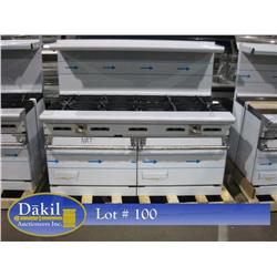 NEW AMERICAN RANGE AR10  60" 10 BURNER STOVE;