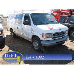 2001 FORD E350 VAN  MILEAGE 150,204; VIN: 1FTSS34LX1HA42073