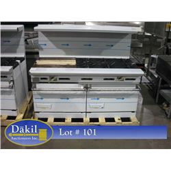 NEW AMERICAN RANGE AR-24G-6B  6 BURNER W/24" GRILL STOVE;