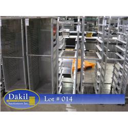 CASTERED  10 PAN MEAT PAN RACK;