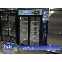 TRUE  GDM-52TM-RL  REAR LOAD GLASS DOOR COOLER;