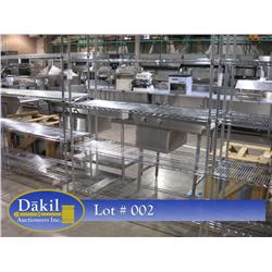 NEW  18"X60" 4 SHELF WIRE SHELVING SECTION;