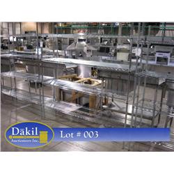 NEW  18"X72" 4 SHELF WIRE SHELVING SECTION;