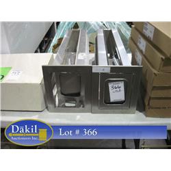 NEW  STAINLESS STEEL NAPKIN DISPENSERS (2X);