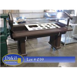 PORTABLE  ICED SALAD BAR W/REMOVABLE SNEEZE GUARD, SIDE GUARDS & INSERT;