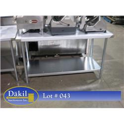 NEW  30"X60" STAINLESS STEEL TABLE;