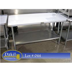 NEW  30"X60" STAINLESS STEEL TABLE;