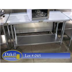 NEW  24"X60" STAINLESS STEEL TABLE;