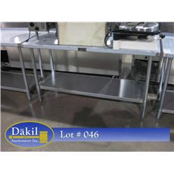 NEW  24"X60" STAINLESS STEEL TABLE;