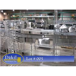 NEW  14"X60" 4 SHELF WIRE SHELVING SECTION;