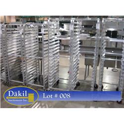 NEW WIN-HOLT  20 PAN BAKERY RACKS;