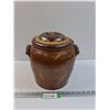 Image 1 : Custom Pottery Jar w/ Lid - 10" x 9"