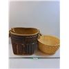 Image 1 : (2) Woven Baskets: 13" x 16" & 14" x 8"