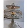 Image 2 : Wicker Double Light End Table Lamp - Works - 27" x 21" - PICK UP ONLY