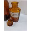 Image 2 : (2) Brown Glass Decanters - 18" & 10" Tall