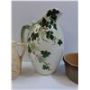 Image 3 : (2) Pitchers: Mason's & Virone, (1) Medalta Pottery Bowl