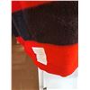 Image 2 : Hudsons Bay Co Red & Black Wool Blanket - 89" x 90"