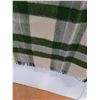 Image 2 : White & Green Plaid Blanket - 64" X 72"
