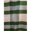 Image 3 : White & Green Plaid Blanket - 64" X 72"