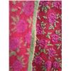 Image 2 : Wool Blanket w/Pink Flowers - 60" x 86"