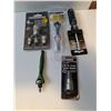 Image 2 : (13) Assorted Tools,Flashlights,Adapters,Blades and more as pictured