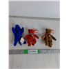 Image 1 : (3) TY Stuffie Bears