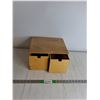 Image 1 : Homemade Wooden Filing Box  With Drawers14x11x7"