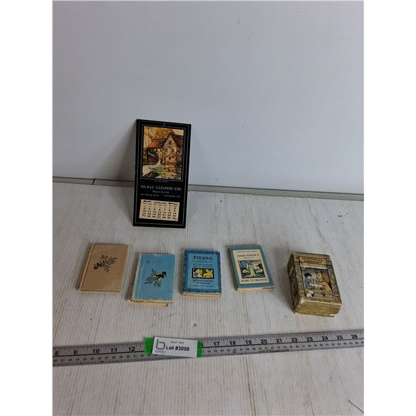 Vintage Calendar,  (4) Nutshell Library Books