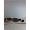 Image 1 : Vintage Silver-plated Serving Dish, Platter, and Cream/Sugar Set