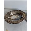 Image 2 : Vintage Silver-plated Serving Dish, Platter, and Cream/Sugar Set