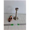 Image 1 : Candlestick 9" and Vintage Scottish Souvenir Doll