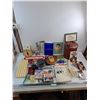 Image 1 : Vintage Gas Tank, Assorted Books/Games, Meat Grinder, Hanson Scale, Misc.