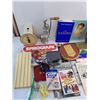 Image 2 : Vintage Gas Tank, Assorted Books/Games, Meat Grinder, Hanson Scale, Misc.