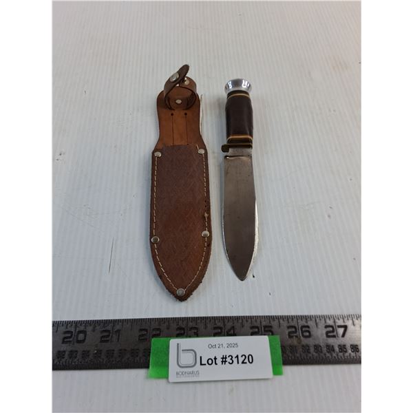 ERN German Hunting Knife w/Leather Sheath - 4.5" Blade